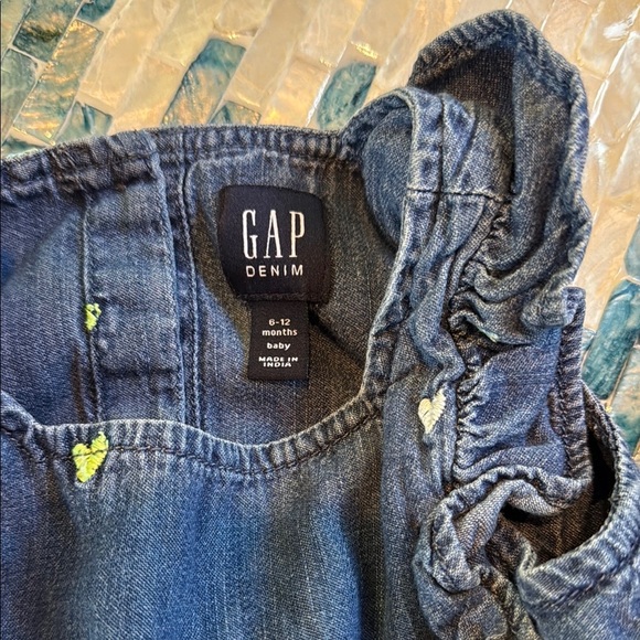 Gap Denim Romper with Colorful Heart Accents - Picture 6 of 6